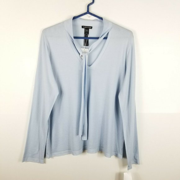 Eileen Fisher Tie Back Collar Top Pullover - Picture 4 of 7